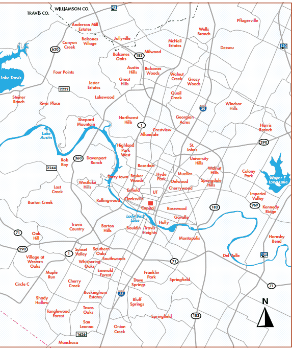 Holt's Austin Map Cropped